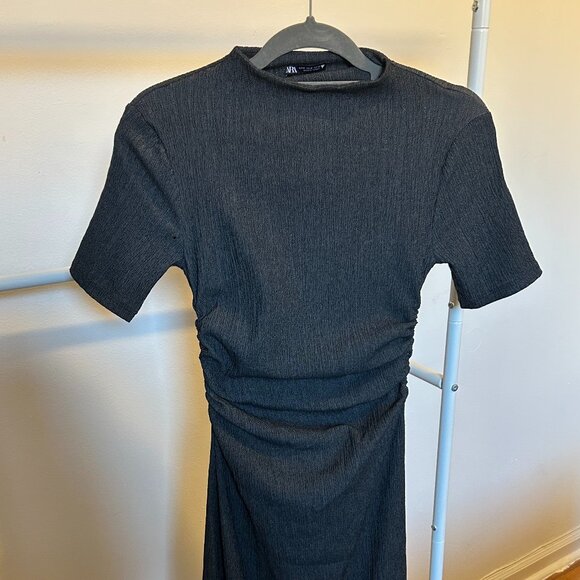 Zara Dresses & Skirts - Zara Grey Midi Dress